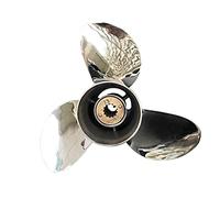 QASULER 11 1/4x14 35HP-65HP, for Suzuki, hélice Hors-Bord en Acier Inoxydable, Accessoires de Bateau de Yacht de Bateau Marin, hélices Marines Hélice de Moteur de Bateau