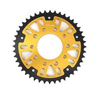 QASULER 525 44T 110mm pignon arrière de moto roues regard VT600 VT600C Chopper PC21 Shadow Deluxe VT 600 PC16 VT600CD Pignon arrière de moto(Gold)