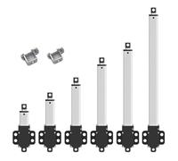 QASULER Actionneur linéaire DC 6 V 12 V 24 V, petit moteur électrique 150 mm/s, force 200 mm, 15 kg, for ouvre-fenêtres et armoires, avec support gratuit moteur de tour(24v 75mm Stroke Load 50n)