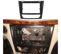 QASULER Adaptateur de Montage Audio 1/2 DIN for CD DVD Ame, Kits de Garniture de Tableau de Bord, Panneau de façade 9 Pouces, for Benz Classe E W211 Cadre de Panneau d'autoradio