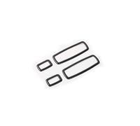 QASULER Autocollants de décoration bouton commutateur fenêtre intérieure voiture ABS, for Jeep, Cherokee, Grand, for DODGE, Durango Garniture de grille d'aération de voiture(Carbon fiber grain)