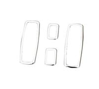 QASULER Autocollants de décoration bouton commutateur fenêtre intérieure voiture ABS, for Jeep, Cherokee, Grand, for DODGE, Durango Garniture de grille d'aération de voiture(Chrome)
