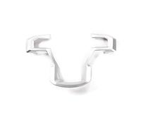 QASULER Autocollants de décoration bouton volant voiture ABS, accessoires d'intérieur, for Ford, for F-150, 2015 Up Car Styling Garniture de grille d'aération de voiture(Silver)