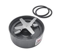 QASULER Base de lame en acier inoxydable, extracteur croisé remplacement for presse-agrumes 600/900W, for mélangeur, comprend un à 6 ailettes Couvercle de lame de mixeur
