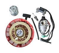 QASULER Bobine d'allumage bougie d'allumage carburateur Carb démarreur à recul pièces de réparation for générateur de moteur GX390 188 Démarreur à rappel
