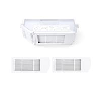 QASULER Boîte à poussière for aspirateur Robot Ecovacs DEEBOT X1 T10 Omni, filtre HEPA, collecte de saleté, pièces de rechange, poubelle Poubelle pour aspirateur(Dustbin add 3Filters)