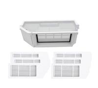 QASULER Boîte à poussière for Ecovacs DEEBOT X1 T10 Turbo, filtre HEPA, collecte de saleté, pièces de rechange for aspirateur Robot Poubelle pour aspirateur(Dustbin add 6Filters)