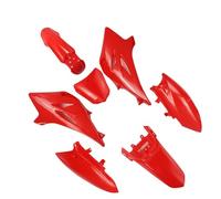 QASULER Couvercle de protection garde-boue en plastique, Kit carrosserie carénage latéral réservoir carburant TTR50 TTR 50 Pit Dirt Bike Kit de carrosserie de carénage complet de moto(Rot)