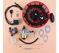 QASULER Démarreur à recul carburateur bobine d'allumage régulateur biellette ressort Kit moteur tondeuse à gazon for GX390 GX 390 188F 190F 13HP 28400-ZE3-W01ZP Démarreur à rappel