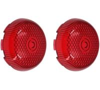 QASULER Feu arrière de frein for moto, 2 pièces, couvercle de lentille de clignotant, rouge, fumée, orange, transparent, for Harley Dyna Sportster XL 1200 883 Touring Softail Lentille de clignotant fu