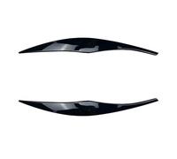 QASULER For, for Série 3 E90 E91 2 pièces ABS Noir Brillant Phare Sourcils Paupière 2005 2006 2007 2008 2009 2010 2011 Berline Touring Autocollant pour phare(Gloss Black)