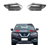 QASULER For Nissan, Xtrail 2017 Ont Couvercle de phare Lentille Lampe Hade Phare Enfer Transparent Abat-jour en Verre Plexiglas remplacement du verre des phares(Left And Right)