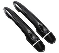 QASULER , for Renault, Alpine Vision A110 2017 2018 2019 2020 2021 Couvercle de poignée de porte de voiture en fibre de carbone brillant garniture de poignée de porte extérieure(Black 0 Key 0 Button)