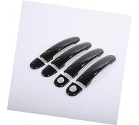 QASULER , for Seat, Ibiza 2009-2017 Chrome poignée de porte de voiture couvre voitures garniture de poignée de porte extérieure(Black 2 Keyholes)