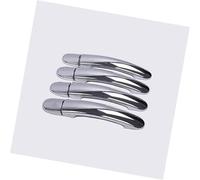 QASULER , for Seat, Ibiza 2009-2017 Chrome poignée de porte de voiture couvre voitures garniture de poignée de porte extérieure(Silver 0 Keyhole)