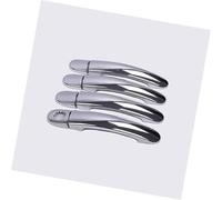 QASULER , for Seat, Ibiza 2009-2017 Chrome poignée de porte de voiture couvre voitures garniture de poignée de porte extérieure(Silver 1 Keyhole)