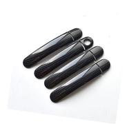 QASULER , for Seat, Ibiza MK3 6L 2003 2004 2005 2006 2007 2008 2009 Couvre-poignées de porte de voiture en fibre de carbone chromée garniture de poignée de porte extérieure(BLACK Model 1)