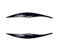 QASULER For Série 3 E90 E91 320i 330i Phare Sourcils Paupière Berline Touring 2005 2006 2007 2008 2009 2010 2011 Noir Brillant Carbone Autocollant pour phare(Gloss black)