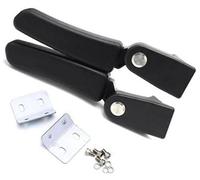 QASULER, for Suzuki, Vstrom DL650 DL1000 DL1050 DL250 Ensemble de topcase de Moto Coussin de Dossier + Accoudoir Passager de boîte arrière Barre d'appui pour Moto(Black C)