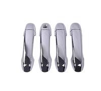 QASULER For Toyota, Aqua, Prius C 2011-2017 Chrome noir brillant poignée de porte latérale de voiture garniture autocollant accessoires de style garniture de poignée de porte extérieure(BLACK Silver)