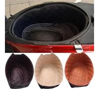 QASULER for Vespa, Sprint 150 Primavera Protecteur de doublure coffre arrière moto, for siège, for accessoires coussin seau Doublure de coffre arrière de moto(BLACK Gold line)