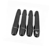 QASULER Garniture de bol de couvercle de poignée de porte de voiture en fibre de carbone chromée, for Toyota, Probox 2002-2016 réussir garniture de poignée de porte extérieure(BLACK Carbon 1 Keyhole)