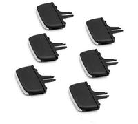 QASULER Grille d'aération de tableau bord, for VOLVO, XC90 V90 S90, Kit réparation Clip climatiseur voiture, curseur sortie calandre avant et arrière Clip de ventilation(BLACK Onecolor)