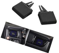 QASULER Grille d'aération de tableau bord gauche droite, Kit réparation Clip sortie grille climatiseur arrière, for MACAN, 2018 2019 2020 2021 2022 Clip de ventilation(BLACK Left and Right 2pcs)