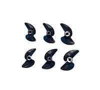 QASULER Hélice de Bateau Rc de 3mm de diamètre, 2 pales, Arbre d'hélice de 3mm, 2 pales, vis en Plastique Hélice de Moteur de Bateau(D30mm Positive)