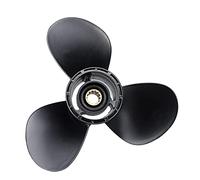 QASULER Hélice Hors-Bord 11 3/8X14, for Suzuki, 35-65HP 58100-95353-019 en Alliage d'aluminium, Rotation R, 13 Dents cannelées, 3 Lames Hélice de Bateau