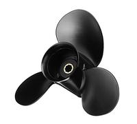 QASULER Hélice Hors-Bord de Bateau en Aluminium 9X10 1/2 8 Dents cannelées hélice à 3 pales 6-15HP 48-828158A12 Hélice de Bateau