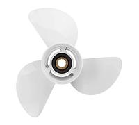 QASULER Hélice Hors-Bord Marine 13 1/4 X 17-K Mise à Niveau en Aluminium 6E5-45945-01-EL, for, Moteurs 60HP-115HP Hélice de Moteur de Bateau