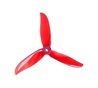 QASULER Hélice PC à 3 pales 5x5x3, 4 Paires, for Drone RC FPV Racing Freestyle 5 Pouces 4s 6S Pales d'hélice(4Pairs Red)