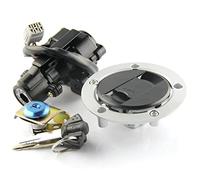 QASULER Interrupteur d'allumage de bouchon de carburant, for siège, serrure avec Kit de clé for GSXR600 GSXR750 GSXR1000 37101-40841 37101-40831 37101-40830 Moto Interrupteur d'allumage pour moto