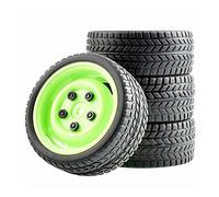 QASULER Jeu de Roues Grip Tires, for HSP, for HPI, Jante RC for Voiture Tout-Terrain 1/10 1:10 51-6088 Pneus pour Voitures télécommandées(Rim51G-6088)