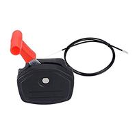 QASULER Kit de câbles d'accélérateur, levier commande universel, poignée 56 pouces, pièces tondeuse à gazon, outils jardin Interrupteur de poignée d'accélérateur