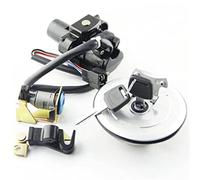 QASULER Kit de clé de verrouillage de siège de bouchon de réservoir de carburant de commutateur d'allumage de moto for XRV750 Africa Twin VTR1000 OEM 35100-MY1-007 Interrupteur d'allumage pour moto