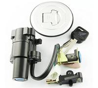 QASULER Kit de clé de verrouillage de siège de bouchon de réservoir de carburant de commutateur d'allumage de moto for XLV650 XL650 Transalp 2000-2006 35010-MCB-610 Interrupteur d'allumage pour moto