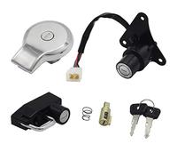 QASULER Kit de clé de verrouillage de siège de bouchon de réservoir de carburant de commutateur d'allumage de moto for XV125 VIRAGO 125 XV250 VIRAGO 250 Interrupteur d'allumage pour moto