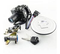 QASULER Kit de clé de verrouillage de siège de bouchon de réservoir de carburant de commutateur d'allumage de moto for XRV750 Africa Twin 1993-2000 35100-MY1-007 Interrupteur d'allumage pour moto