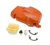 QASULER Kit de filtre à air et carburant for couvercle supérieur cylindre, pièces rechange for tronçonneuse essence, for Husqvarna, 445 E 445e 450 450e Couvercle de protection du filtre à air