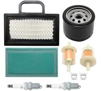 QASULER Kit de mise au point du filtre à air 499486S avec filtre à carburant, filtre à huile et bougie d'allumage de rechange for tracteurs tondeuses John Deere D130, D140 et L111, Husqvarna et Toro P