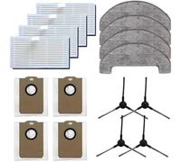 QASULER Kit de remplacement de 16 filtres, sac à poussière, brosse latérale for aspirateur robot MONSGA MS1 MAX Kit de remplacement pour aspirateur