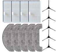 QASULER Lot de 15 pièces de rechange for aspirateurs robots BPMIO B15 et B15 Plus: 4 filtres HEPA, 5 chiffons de nettoyage et 6 brosses latérales. Kit de remplacement pour aspirateur