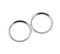 QASULER Lot de 2 autocollants décoration for grille d'aération intérieure voiture en ABS chromé, for NISSAN, Sunny March 2011-2016, accessoires Garniture de grille d'aération de voiture