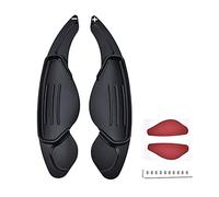 QASULER Lot de 2 palettes changement vitesse for volant voiture, en aluminium, for Range Rover, Evoque, Discovery Sport, for Jaguar, XF XE Poulie de renvoi de plateau de tondeuse à gazon(Schwarz)