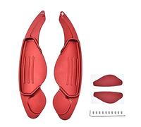 QASULER Lot de 2 palettes changement vitesse for volant voiture, en aluminium, for Range Rover, Evoque, Discovery Sport, for Jaguar, XF XE Poulie de renvoi de plateau de tondeuse à gazon(Rot)