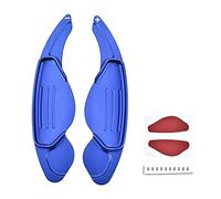 QASULER Lot de 2 palettes changement vitesse for volant voiture, en aluminium, for Range Rover, Evoque, Discovery Sport, for Jaguar, XF XE Poulie de renvoi de plateau de tondeuse à gazon(Blue)