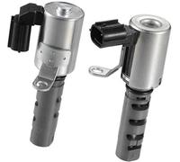 QASULER Lot de 2 soupapes contrôle d'huile VVT compatibles, for Toyota, métal argenté Vanne de régulation d'huile