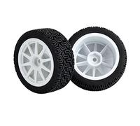 QASULER Lot de 4 éponges for pneus et Roues HPI, for Tamiya, 1/10 1:10 Touring Car RC 910-8014 Ensemble de Roues de Course RC(White)